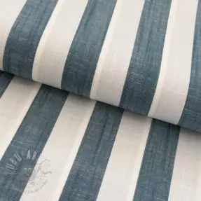 Wiskoza YARN DYED Stripes BIG petrol