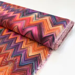 Wiskoza RADIANCE ZIGZAG orange digital print