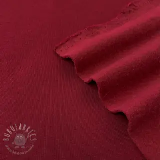 Dresówka drapana JOGGING dark red