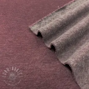 Dresówka drapana JOGGING aubergine melange