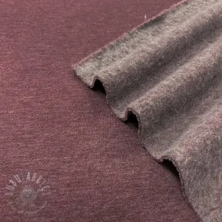 Dresówka drapana JOGGING aubergine melange