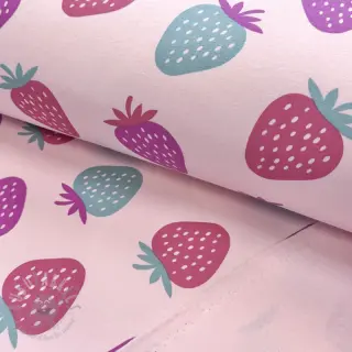 Dresówka drapana JOGGING Strawberries pink
