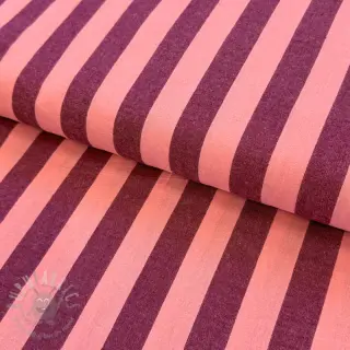 Bawełniana tkanina YARN DYED NOVA Stripe aubergine
