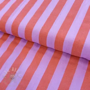 Bawełniana tkanina YARN DYED NOVA Stripe lavender orange