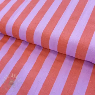 Bawełniana tkanina YARN DYED NOVA Stripe lavender orange