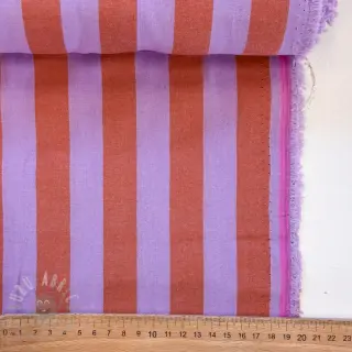 Bawełniana tkanina YARN DYED NOVA Stripe lavender orange