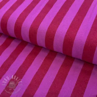Bawełniana tkanina YARN DYED NOVA Stripe red fuchsia