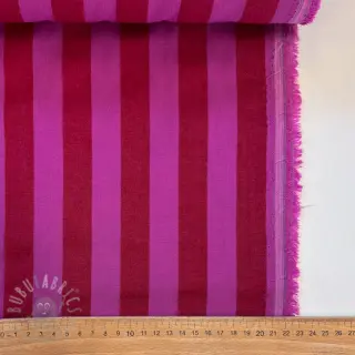 Bawełniana tkanina YARN DYED NOVA Stripe red fuchsia