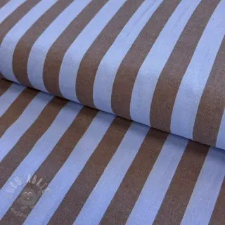 Bawełniana tkanina YARN DYED NOVA Stripe blue brown