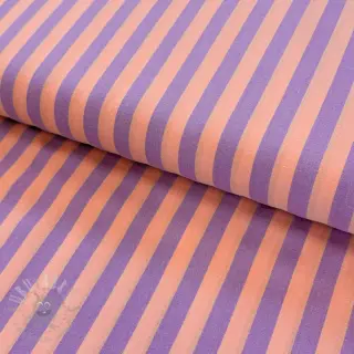 Bawełniana tkanina YARN DYED BIG Stripes peach