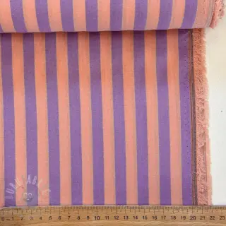 Bawełniana tkanina YARN DYED BIG Stripes peach
