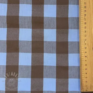 Bawełniana tkanina YARN DYED SONJA Checks blue brown
