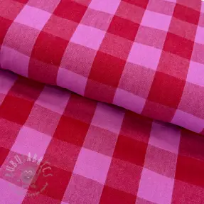 Bawełniana tkanina YARN DYED SONJA Checks red fuchsia