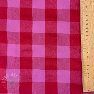 Bawełniana tkanina YARN DYED SONJA Checks red fuchsia