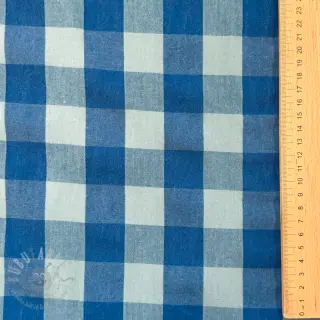 Bawełniana tkanina YARN DYED SONJA Checks blue green