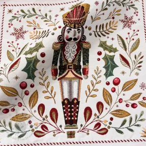 Tkanina dekoracyjna jacquard Casse-Noisette blanc design A PANEL