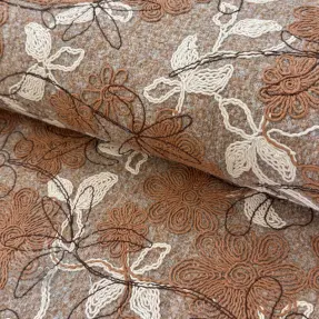 Tkanina płaszczowa WOOLY EMBROIDERY Petra beige