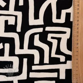 Dresówka drapana JOGGING Abstract black natural