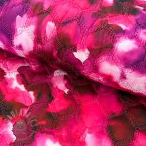 Pikowana tkanina Aquarel nature gradini pink