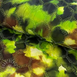Pikowana tkanina Aquarel nature gradini green