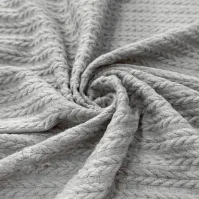 Dzianina swetrowa LIGHT ANGORA CABLY grey