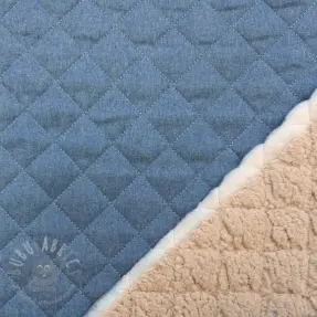 Pikowana tkanina DENIM light blue