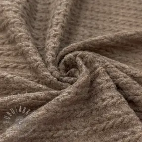 Dzianina swetrowa LIGHT ANGORA CABLY brown