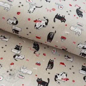 Tkanina dekoracyjna Linenlook Kitty multico