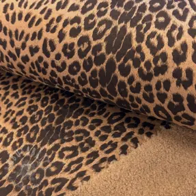 Tkanina płaszczowa TEDDY SUEDE Panther LEO light brown