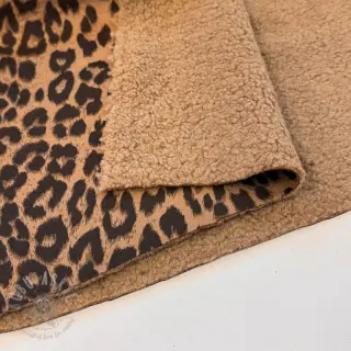 Tkanina płaszczowa TEDDY SUEDE Panther LEO light brown