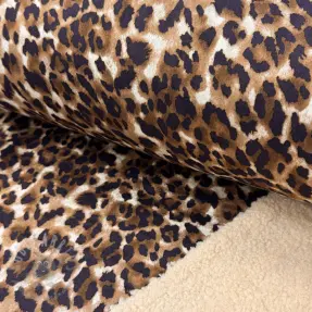 Tkanina płaszczowa TEDDY SUEDE Panther LEO cognac