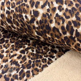 Tkanina płaszczowa TEDDY SUEDE Panther LEO cognac