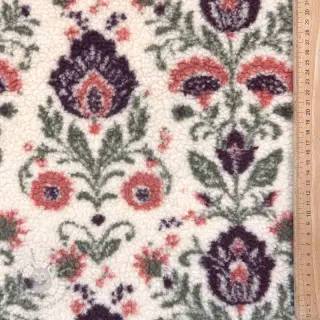 Tkanina płaszczowa TEDDY JACQUARD Pretty mix design F
