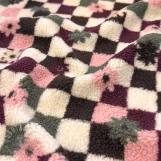 Tkanina płaszczowa TEDDY JACQUARD Pretty mix design C