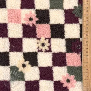 Tkanina płaszczowa TEDDY JACQUARD Pretty mix design C