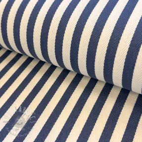 Tkanina dekoracyjna Herringbone striped jeans