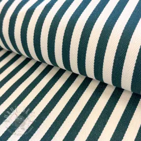 Tkanina dekoracyjna Herringbone striped bottle green