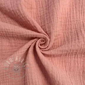 Muślin double gauze soft rose ORGANIC
