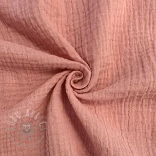 Muślin double gauze soft rose ORGANIC