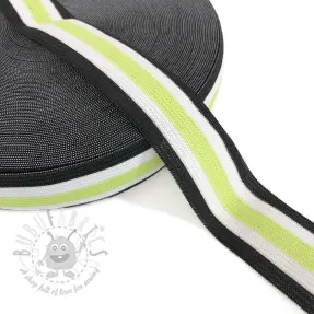 Guma gładka 3 cm Side stripe lime