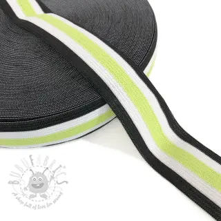 Guma gładka 3 cm Side stripe lime