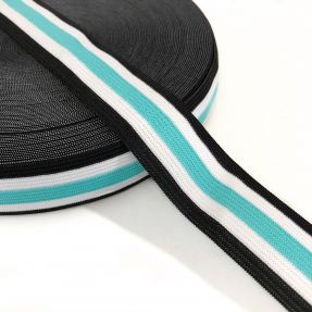 Guma gładka 3 cm Side stripe mint