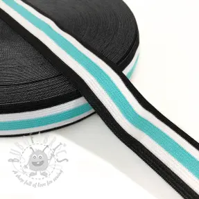 Guma gładka 3 cm Side stripe mint