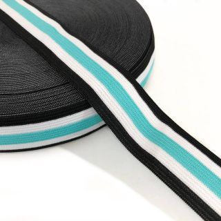 Guma gładka 3 cm Side stripe mint
