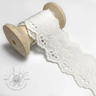 Koronka Heart white