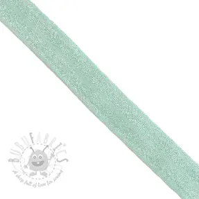 Guma lamówkowa glitter 20 mm mint