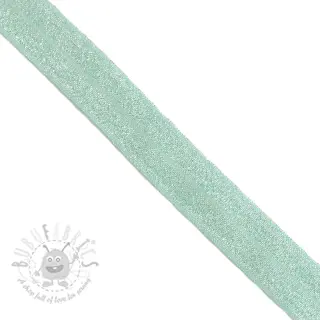 Guma lamówkowa glitter 20 mm mint