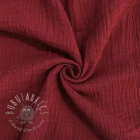 Muślin double gauze bordeaux