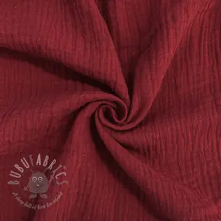 Muślin double gauze bordeaux