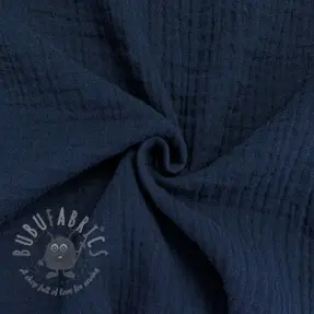 Muślin double gauze navy